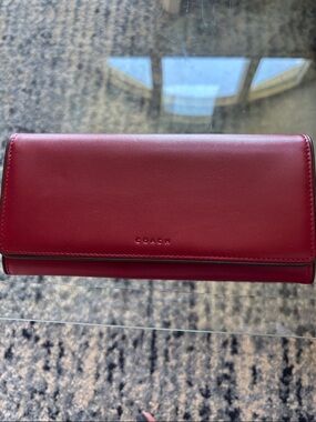 Coach Bordeaux Red/Wine Color Wallet